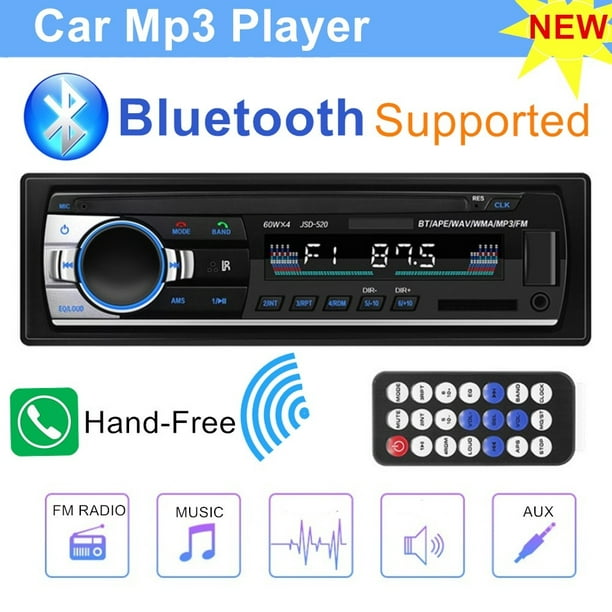 Autoradio MP3 Player USB/SD Bluetooth FM Stereo AUX-IN LCD WMA Fernbedienung